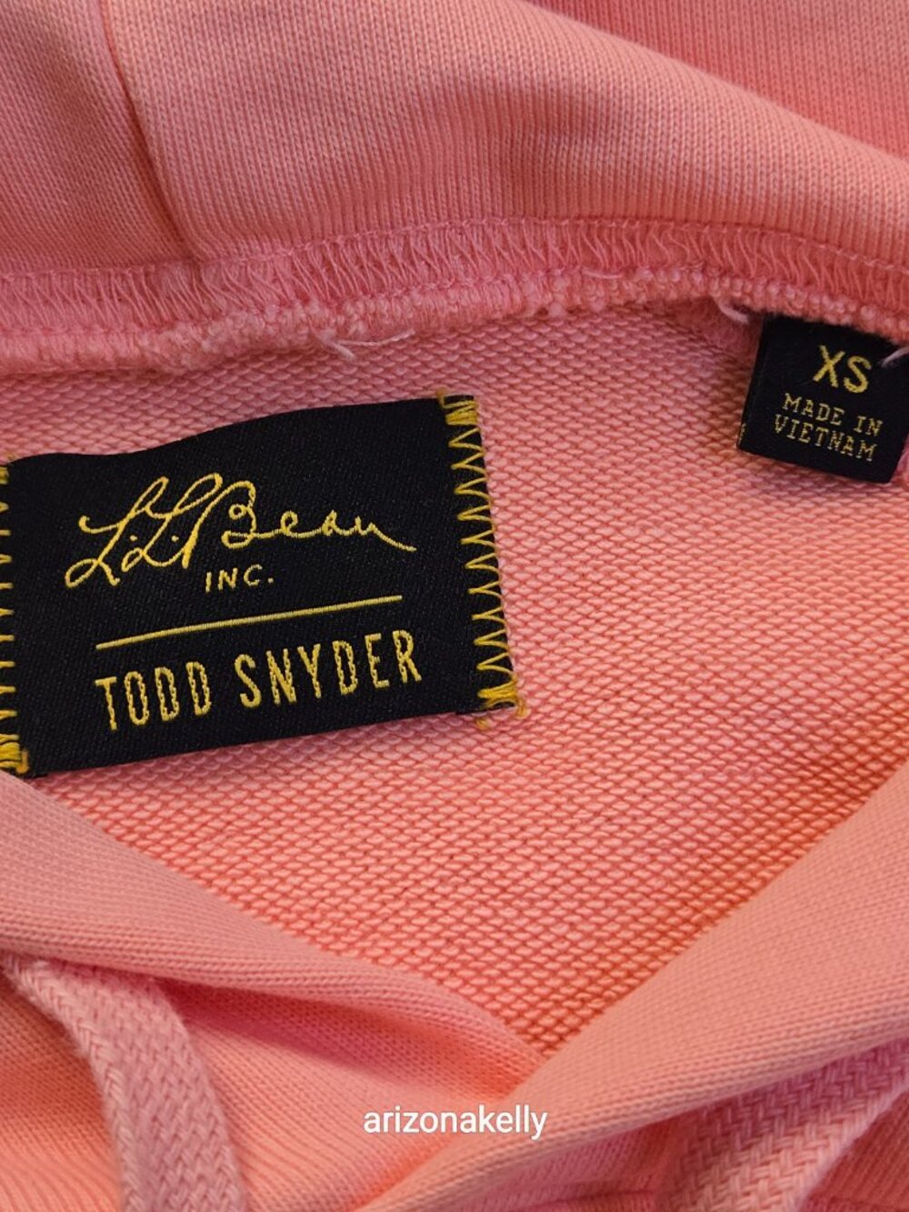 NWOT L.L. Bean x Todd Snyder *RARE* Pink Hoodie XS UNISEX - Picture 5 of 12